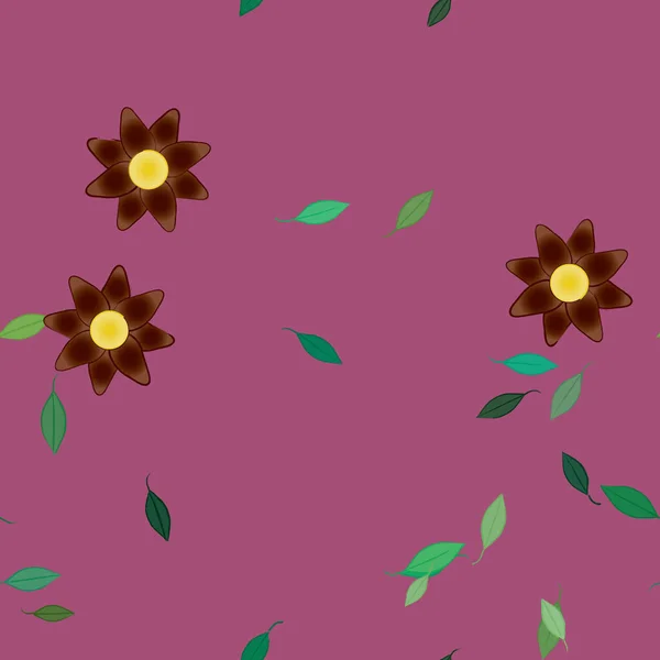 Fleurs Fleur Papier Peint Illustration Vectorielle Beau Fond Botanique — Image vectorielle