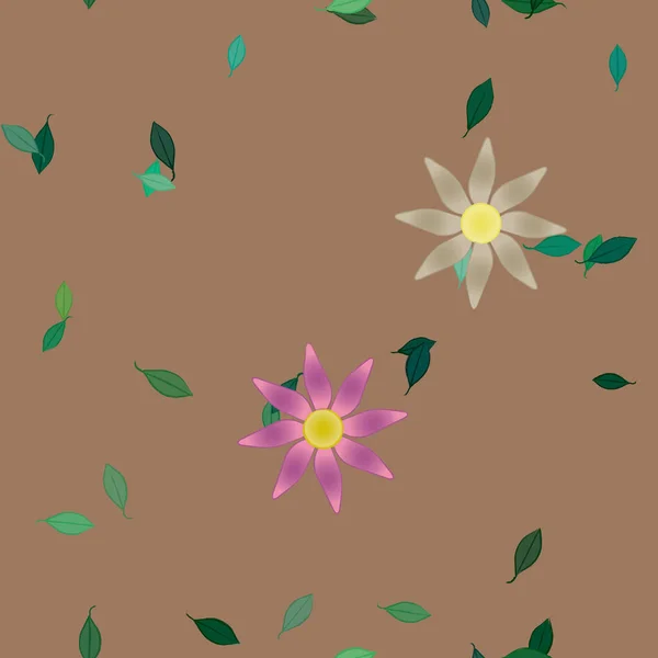 Flores Sin Costura Florecen Fondo Pantalla Vector Ilustración Hermoso Fondo — Vector de stock