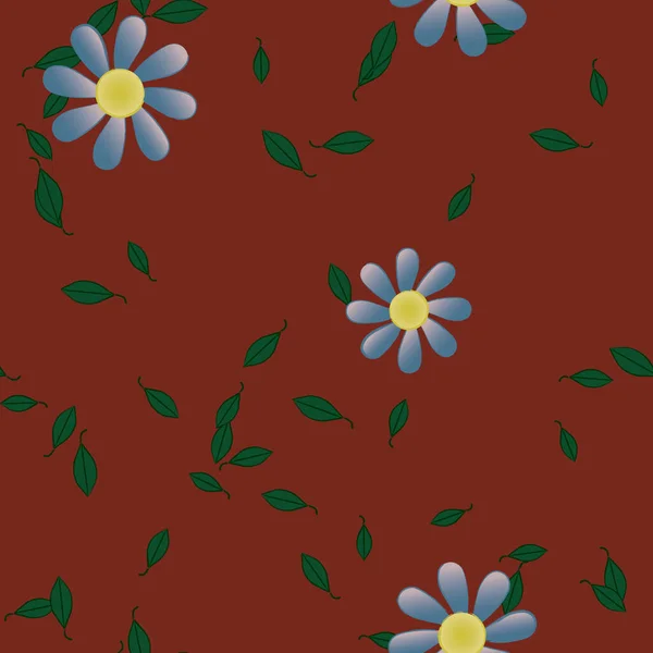 Botanical Flowers Pattern Background Vector Illustration — Stock Vector