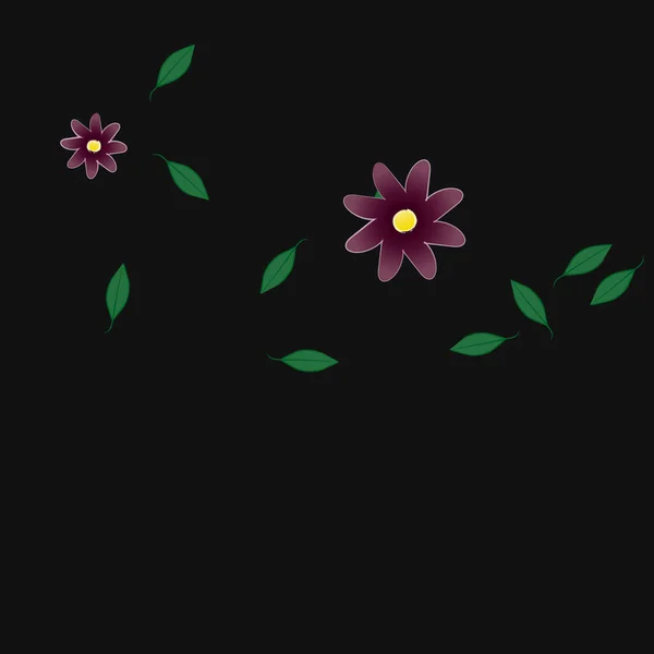 Flores Florecen Fondo Pantalla Vector Ilustración — Archivo Imágenes Vectoriales