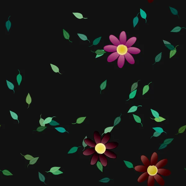 Fleurs Sans Couture Fleur Papier Peint Illustration Vectorielle Beau Fond — Image vectorielle