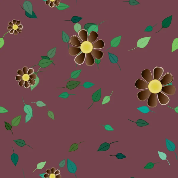 Flores Florecen Fondo Pantalla Vector Ilustración — Vector de stock