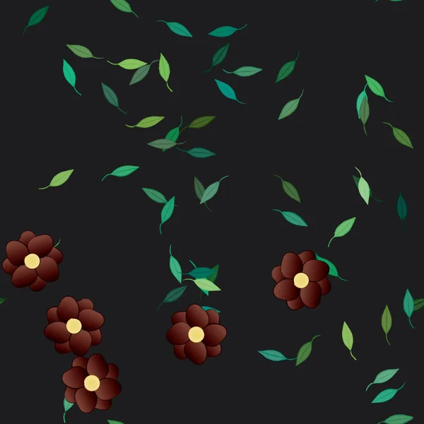 Blumenschmuck Hintergrund Blumen Vektor Illustration — Stockvektor