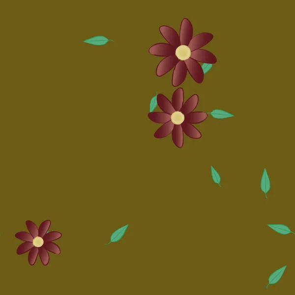 Fleurs Fleur Papier Peint Illustration Vectorielle Beau Fond Botanique — Image vectorielle