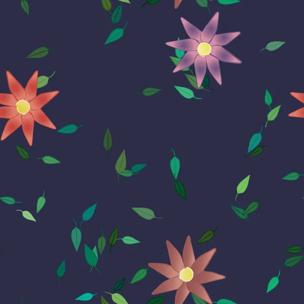 Sommer Blumen Hintergrund Vektor Illustration — Stockvektor