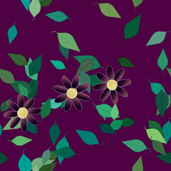 Blumen Muster Hintergrund Vektor Illustration — Stockvektor