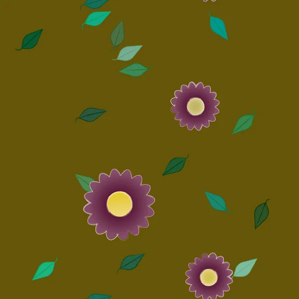 Sommar Blommor Bakgrund Vektor Illustration — Stock vektor