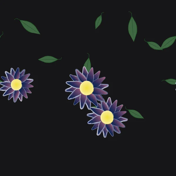 Çiçek Desenli Arkaplan Vektör Resimleme — Stok Vektör