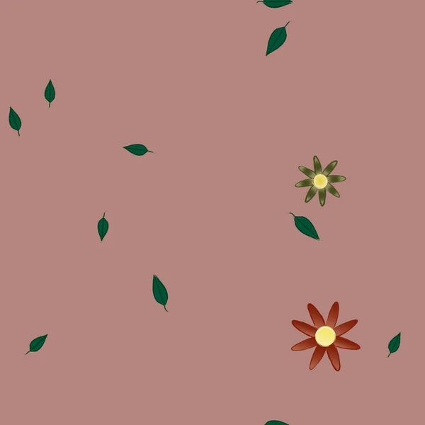 Follaje Flores Flores Florecen Fondo Pantalla Vector Ilustración — Archivo Imágenes Vectoriales