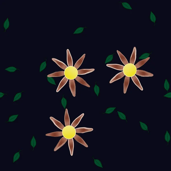 Fleurs Été Fond Illustration Vectorielle — Image vectorielle