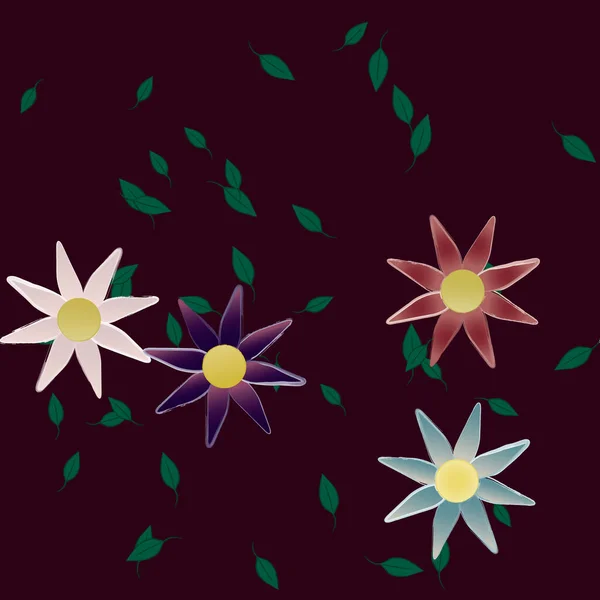 Fleurs Fleur Papier Peint Illustration Vectorielle — Image vectorielle