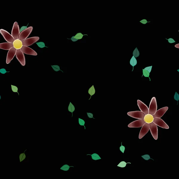 Fleurs Fleur Papier Peint Illustration Vectorielle Beau Fond Botanique — Image vectorielle