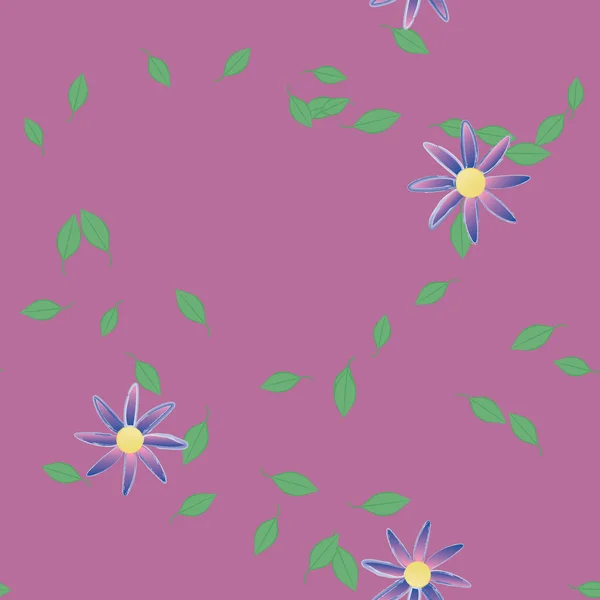 Sommar Blommor Bakgrund Vektor Illustration — Stock vektor