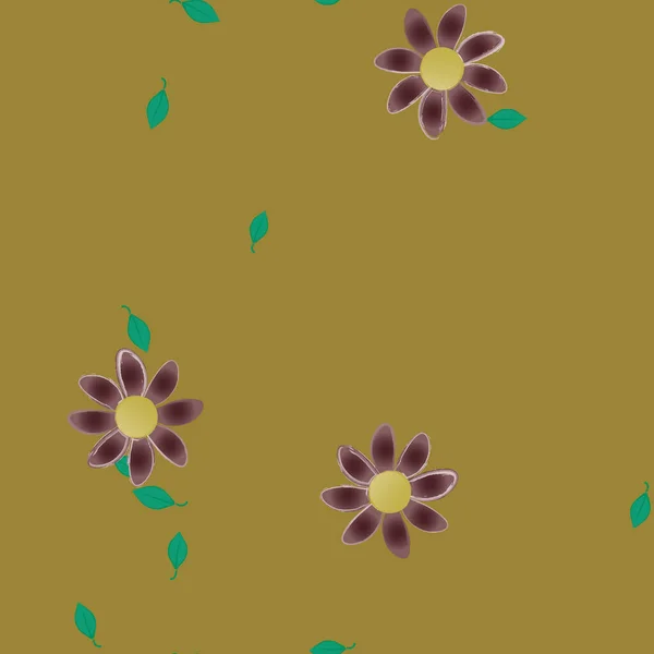 Flores Verano Fondo Vector Ilustración — Archivo Imágenes Vectoriales