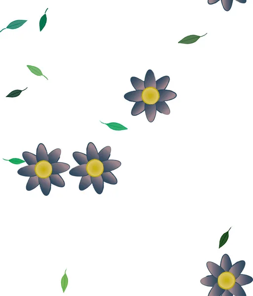 Vakker Botanisk Bakgrunn Blomstervektorillustrasjon – stockvektor