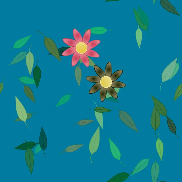 Rgad Blommig Bakgrund Blommor Vektor Illustration — Stock vektor