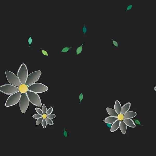 Fleurs Été Fond Illustration Vectorielle — Image vectorielle