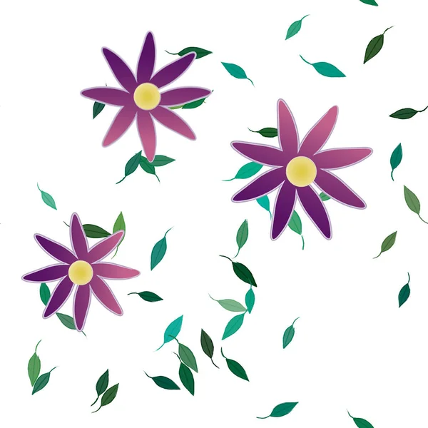 Fundo Floral Flores Ilustração Vetorial — Vetor de Stock