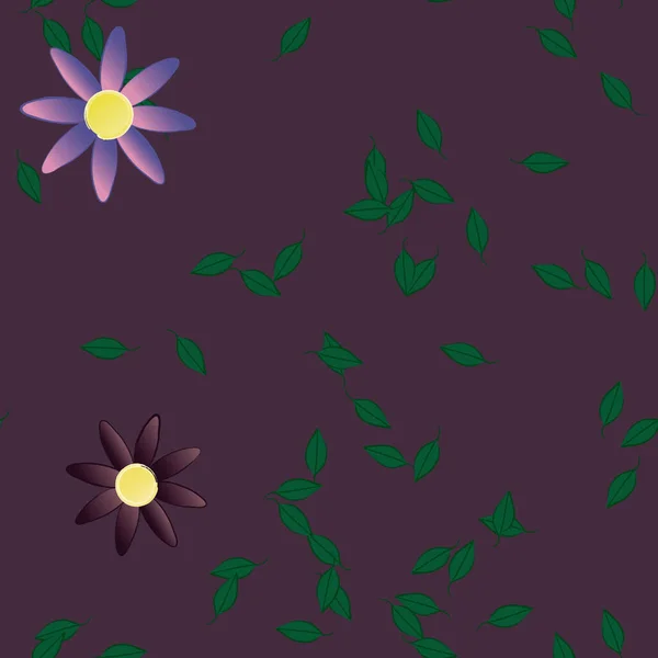 Botanische Blumen Muster Hintergrund Vektorillustration — Stockvektor