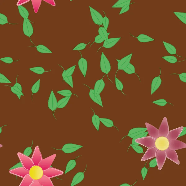 Flores Verano Fondo Vector Ilustración — Vector de stock