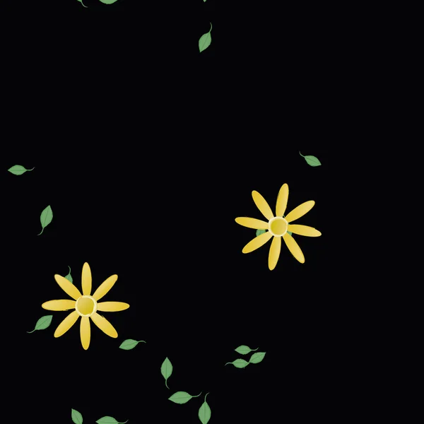Botanische Bloemen Patroon Achtergrond Vector Illustratie — Stockvector