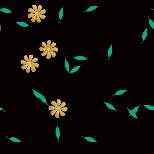 Fleurs Fond Floral Fleurs Fond Motif Illustration Vectorielle — Image vectorielle