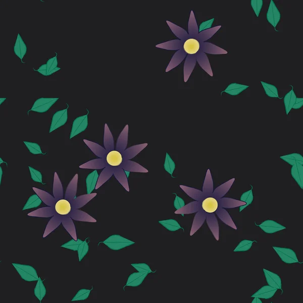 Flores Verano Fondo Vector Ilustración — Vector de stock