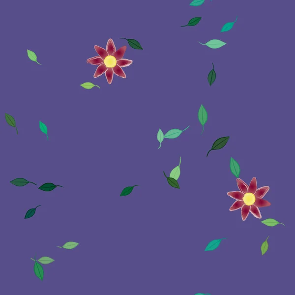 Fleurs Botaniques Abstraites Motif Fond Illustration Vectorielle Florale — Image vectorielle