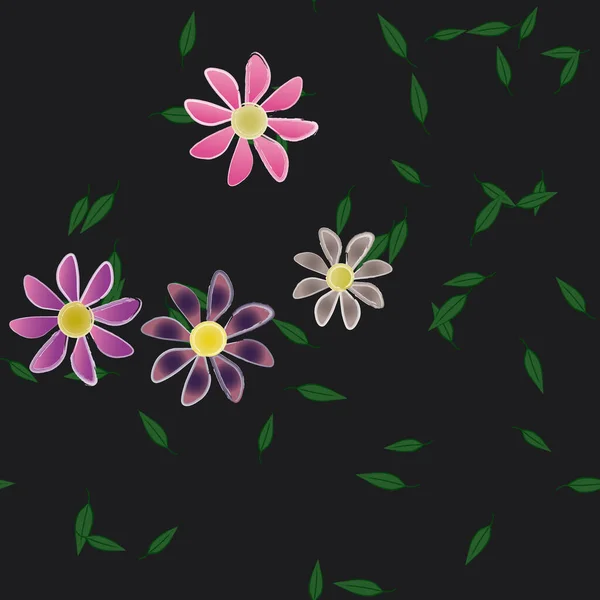 Fleurs Été Fond Illustration Vectorielle — Image vectorielle