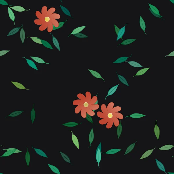 Flores Verano Fondo Vector Ilustración — Archivo Imágenes Vectoriales