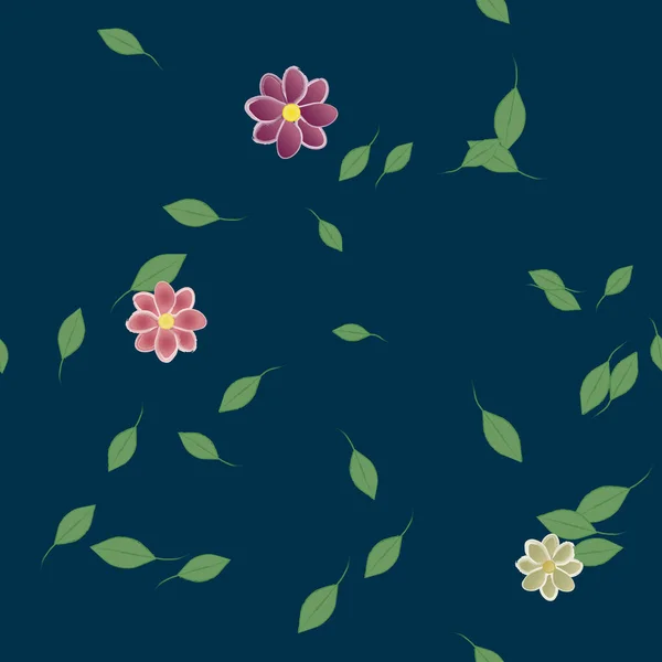 Абстрактний Ботанічний Квітковий Візерунок Квіткова Векторна Ілюстрація — стоковий вектор