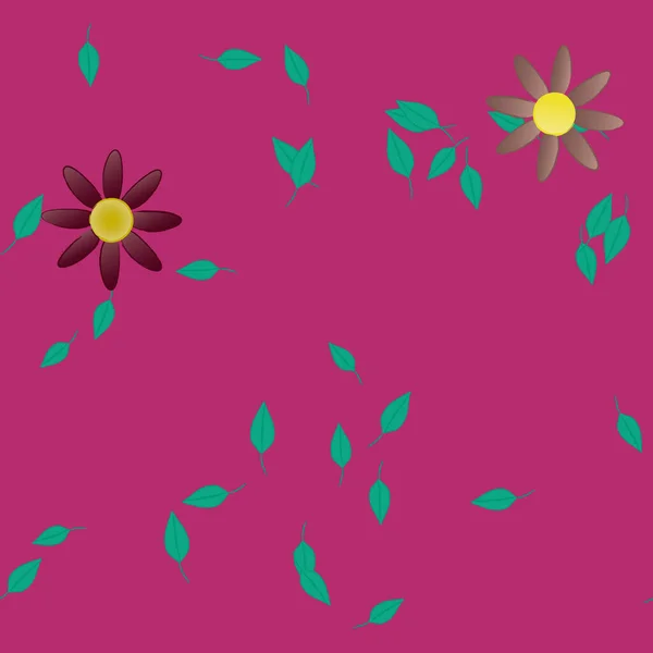 Fleurs Été Fond Illustration Vectorielle — Image vectorielle