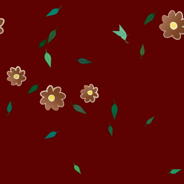 Fleurs Fleur Papier Peint Illustration Vectorielle Beau Fond Botanique — Image vectorielle