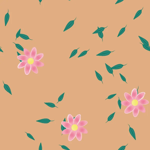 Bezešvé Květiny Květinové Tapety Vektorové Ilustrace Krásné Botanické Pozadí — Stockový vektor