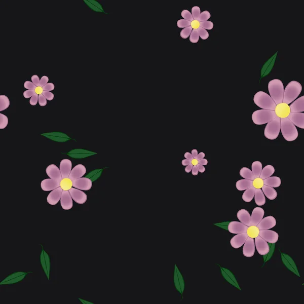 Красивые Ботанические Цветы Рисунок Фона Цветочные Векторные Иллюстрации — стоковый вектор