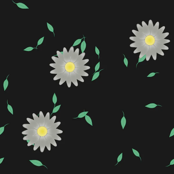 Sommer Blumen Hintergrund Vektor Illustration — Stockvektor