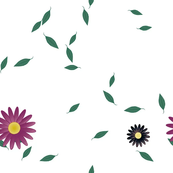 Sommer Blumen Hintergrund Vektor Illustration — Stockvektor