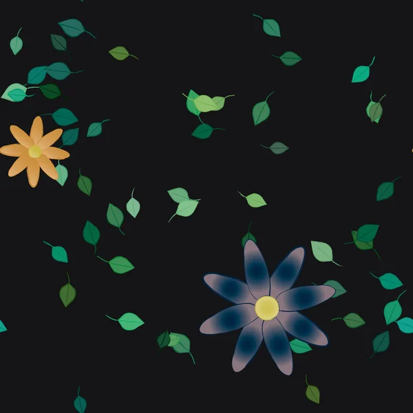 Blommor Prydnad Bakgrund Blommor Vektor Illustration — Stock vektor