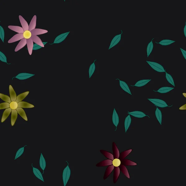 Virágos Háttér Virág Vektor Illusztráció — Stock Vector