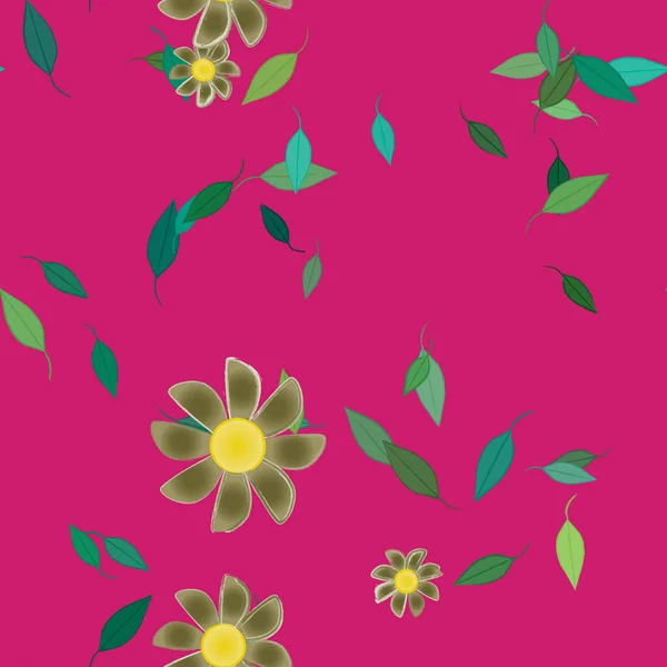 Sommer Blumen Hintergrund Vektor Illustration — Stockvektor