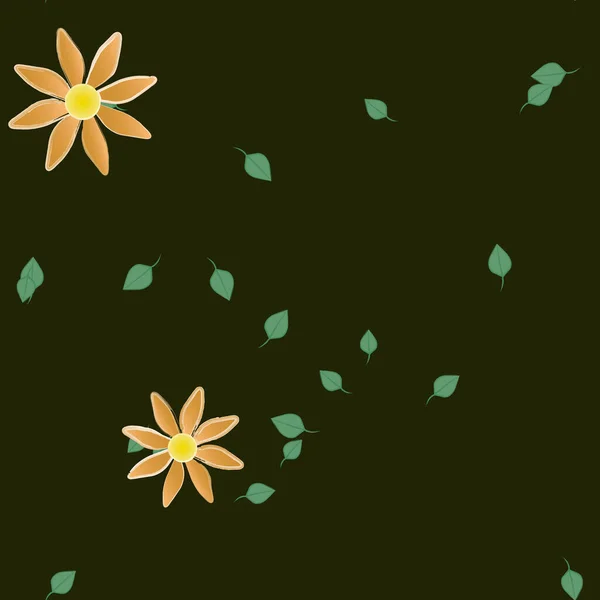 Fondo Floral Flores Vector Ilustración — Vector de stock