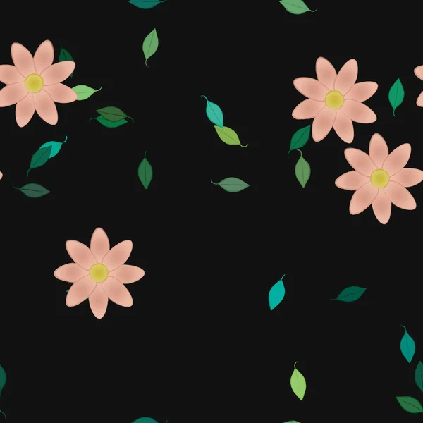 Fleurs Été Fond Illustration Vectorielle — Image vectorielle