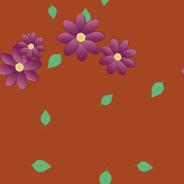 Flores Florecen Fondo Pantalla Vector Ilustración Hermoso Fondo Botánico — Vector de stock