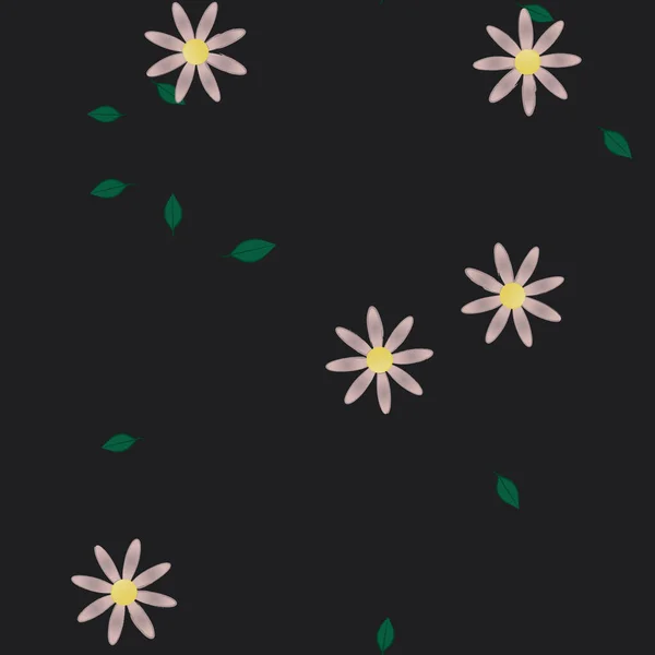 Sommar Blommor Bakgrund Vektor Illustration — Stock vektor