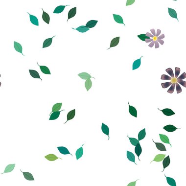 Çiçek yaprakları, çiçekler duvar kağıtları, vektör illüstrasyonları..