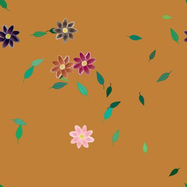 yaz çiçekleri arka plan, vektör illüstrasyonu