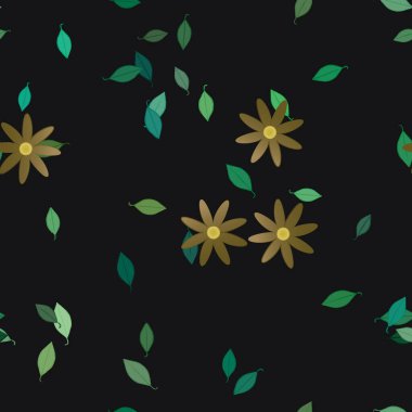 Çiçek süsü arka planı, çiçek vektör illüstrasyonu