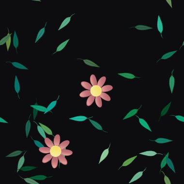 yaz çiçekleri arka plan, vektör illüstrasyonu