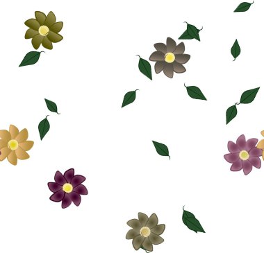 Çiçek süsü arka planı, çiçek vektör illüstrasyonu