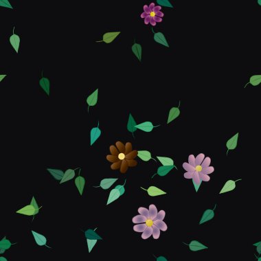 yaz çiçekleri arka plan, vektör illüstrasyonu